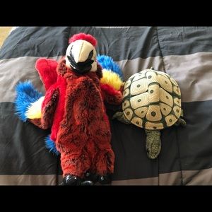 Folkmanis Puppets Parrot and Turtle